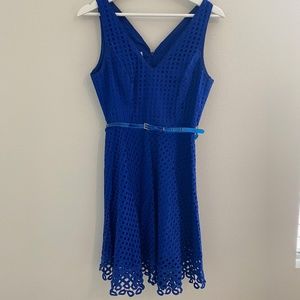 Donna Morgan Eyelet Fit & Flare Dress